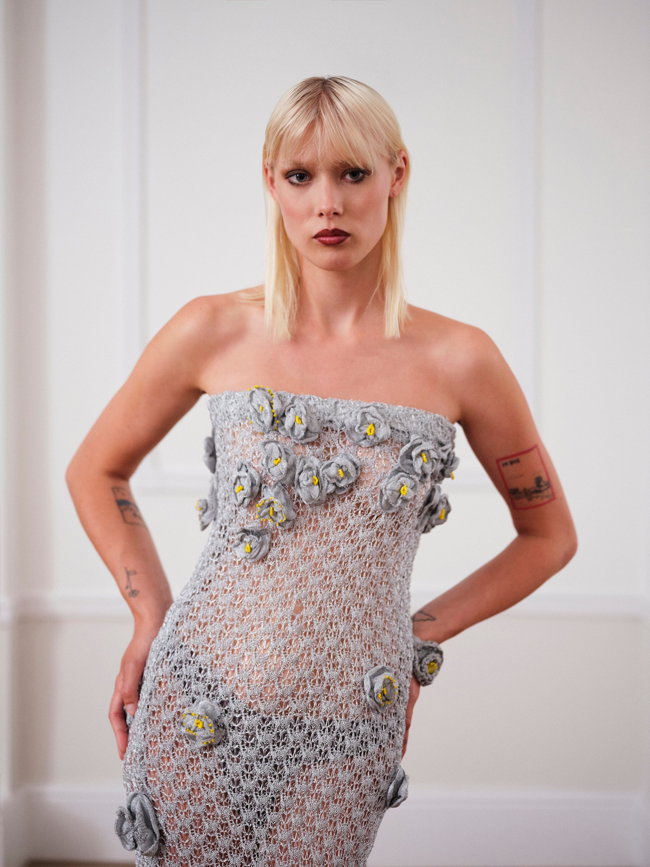 KNIT PEONIA LONG DRESS