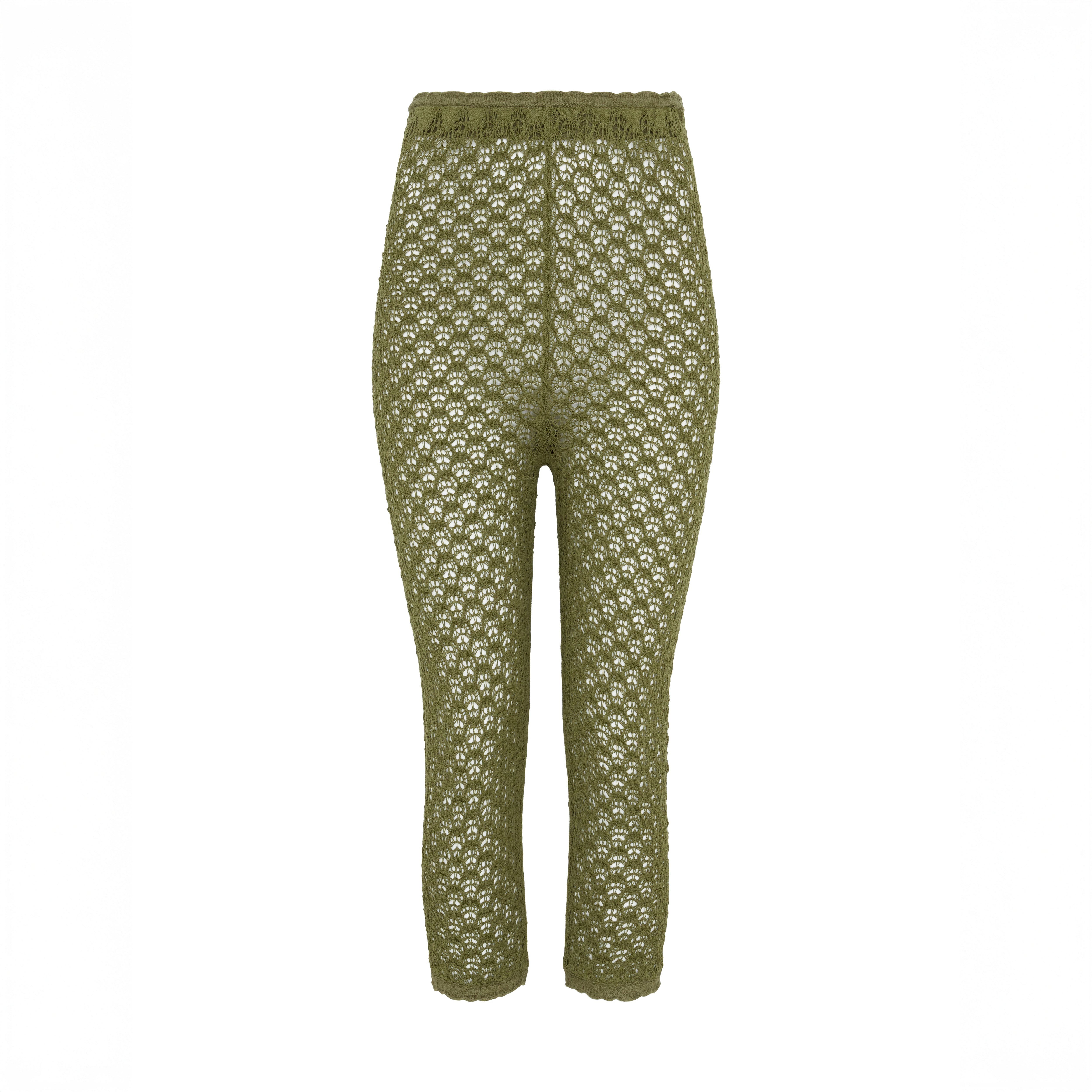 Open weave capri