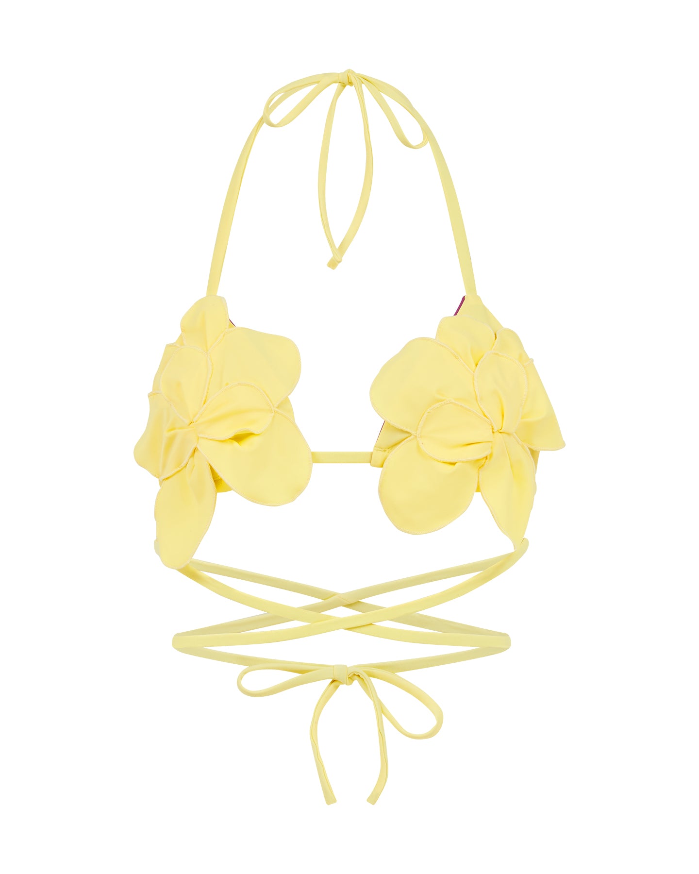 Flower Triangle Bikini Top