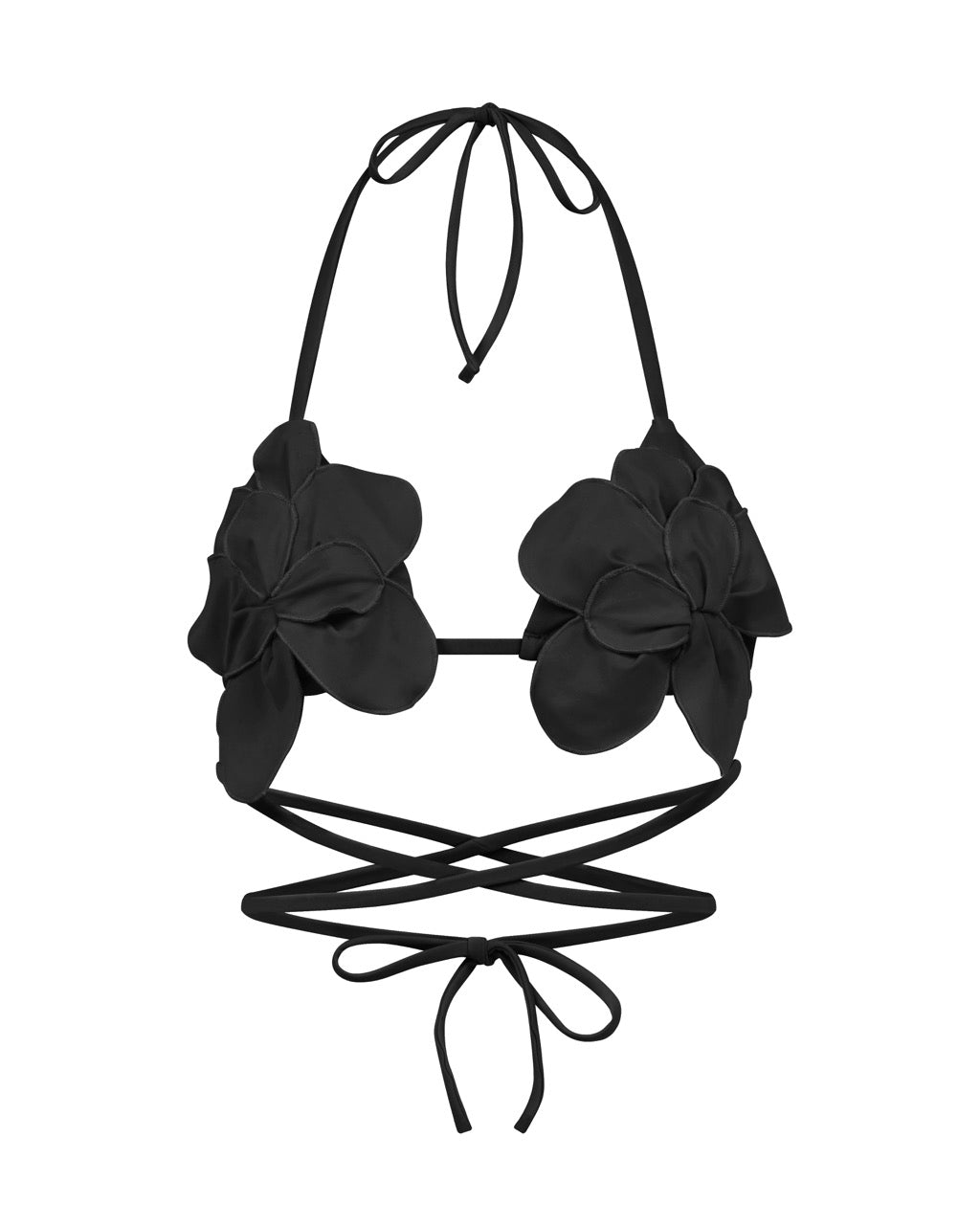 Flower bikini triangle top