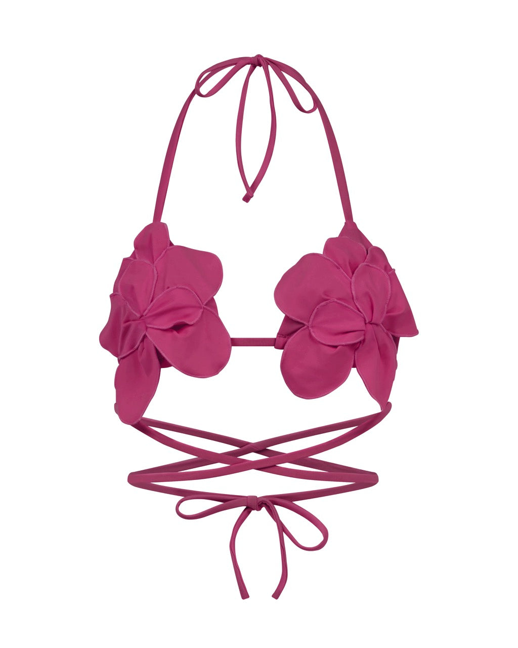 Flower bikini triangle top