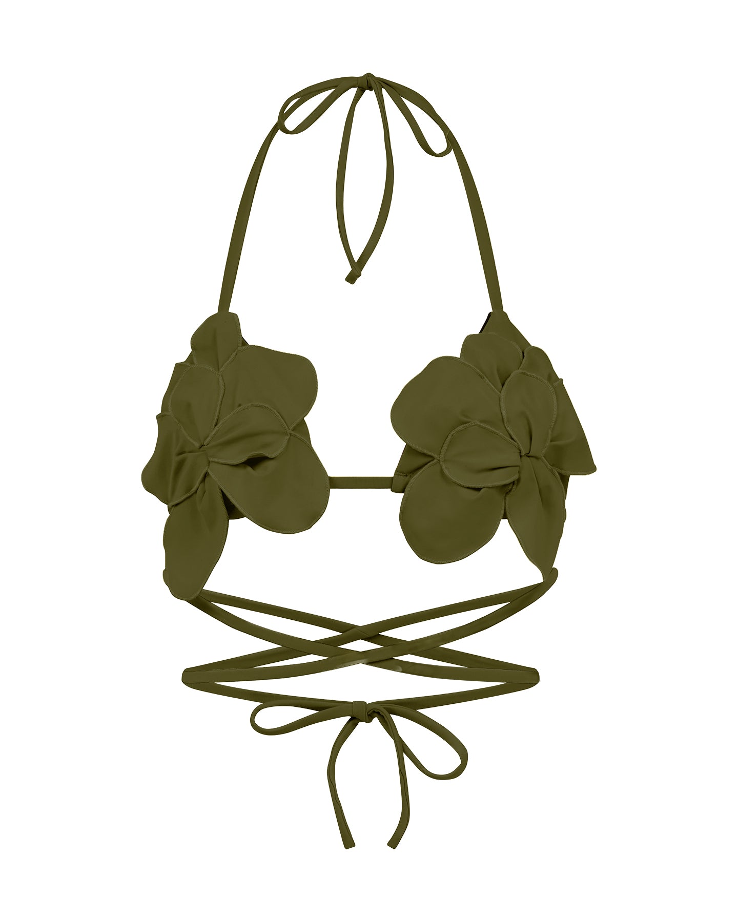 Flower Triangle Bikini Top