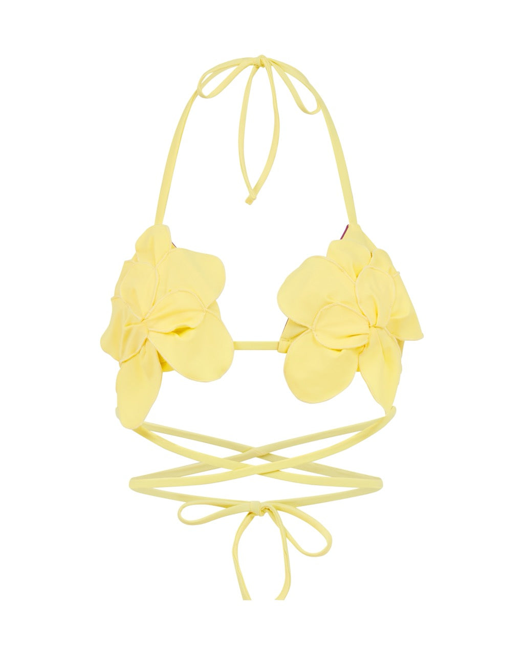 Flower bikini triangle top