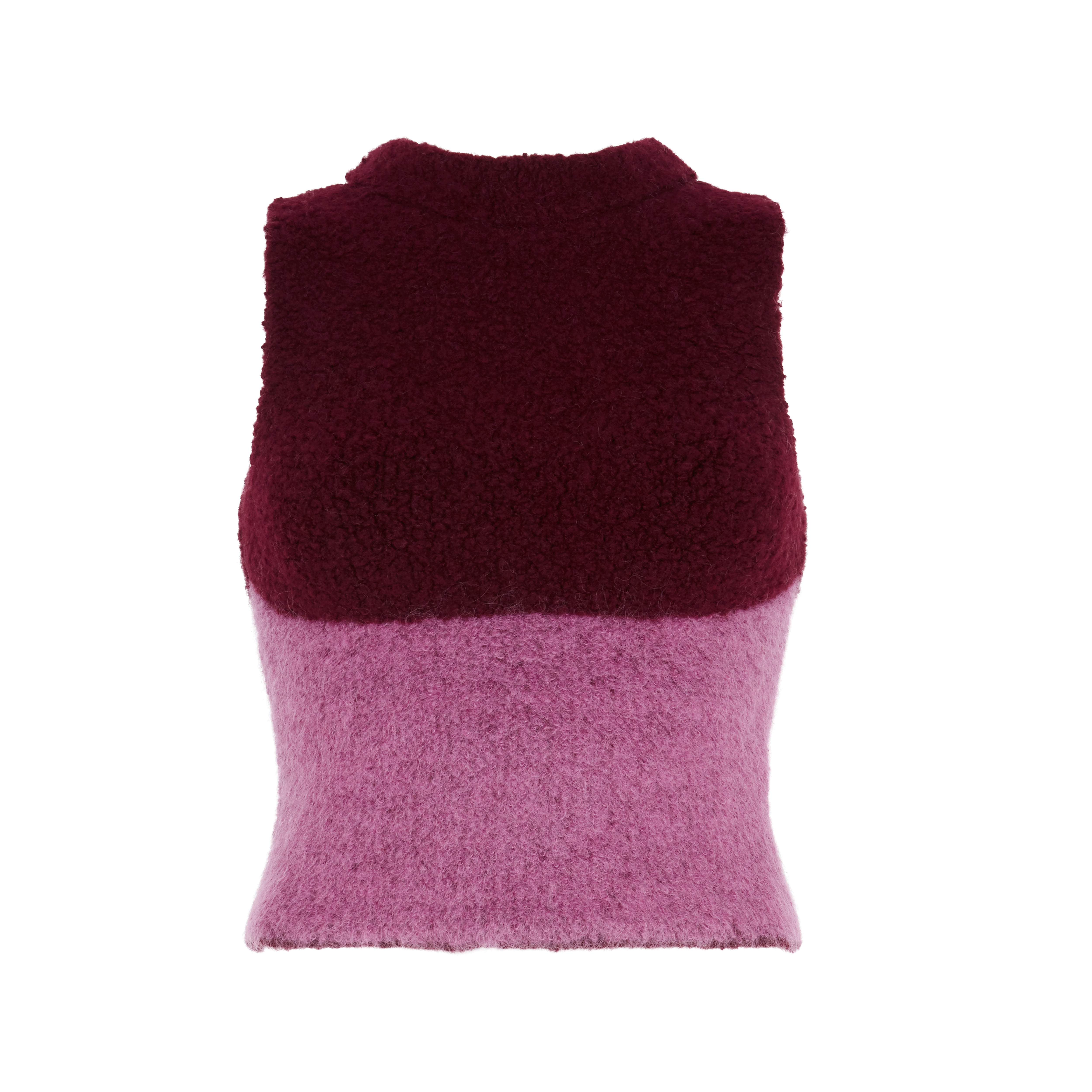 Bicolor sleeveless knit top