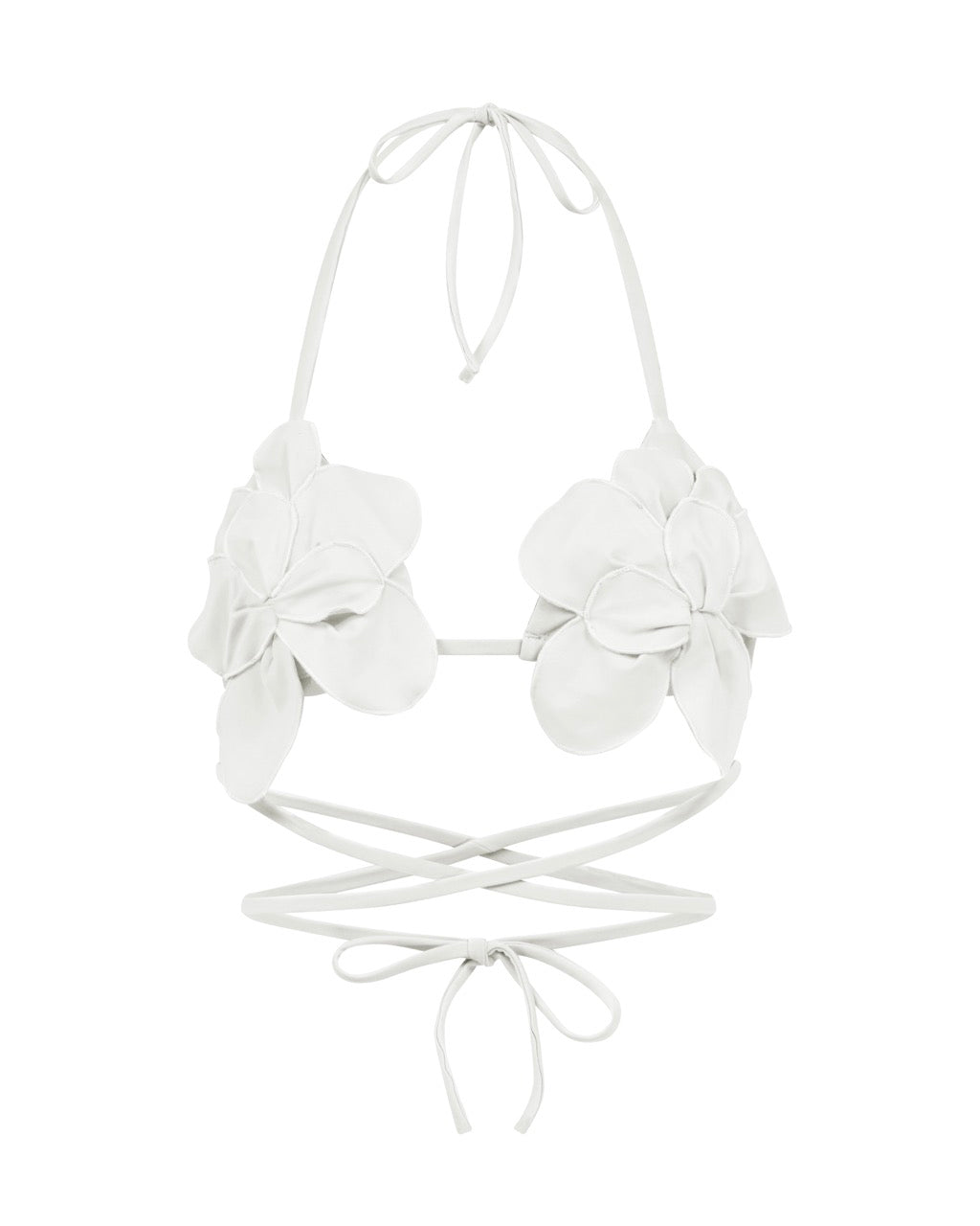 Flower bikini triangle top