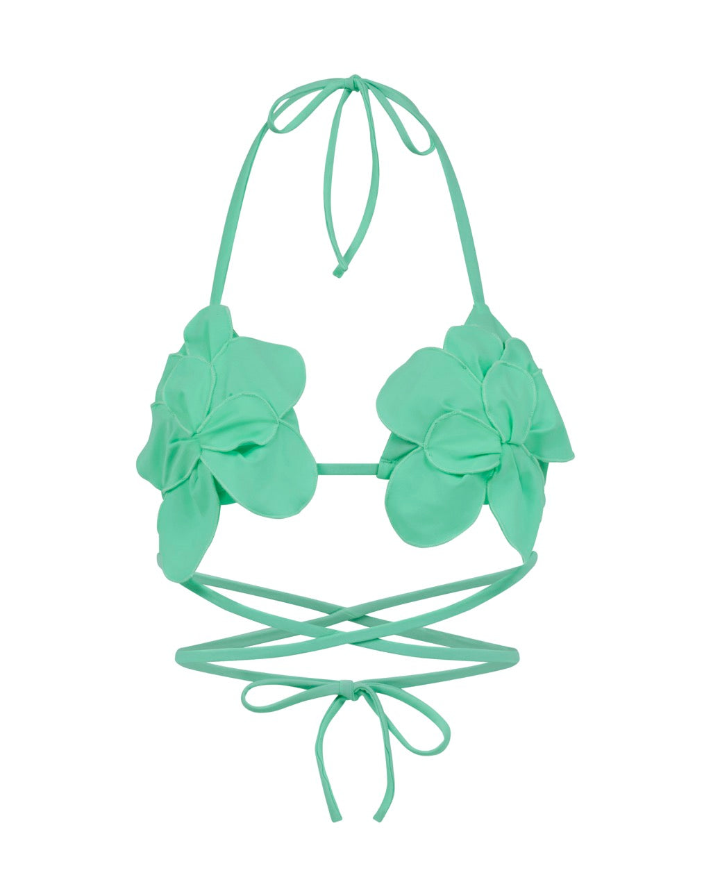 Flower bikini triangle top